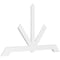 Ekena Millwork Vanguard Architectural Grade PVC Gable Bracket, 108"W x 63"H x 2"D x 6"F, 14/12 Pitch GBP108X63X0206VAN00 - alternate 1